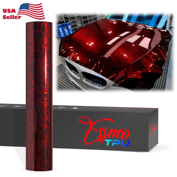 Marble Forged Gloss Red Dry Apply PPF TPU Paint Protection Film