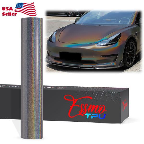 Laser Flip Satin Rainbow Gray Dry Apply PPF TPU Paint Protection Film