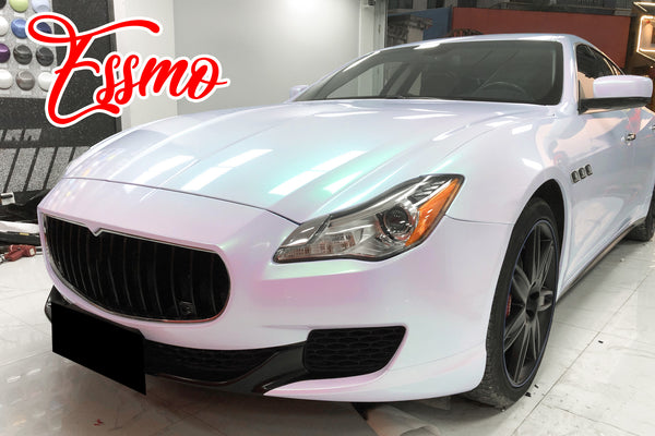 Galaxy Dust Gloss White Green Dry Apply PPF TPU Paint Protection Film