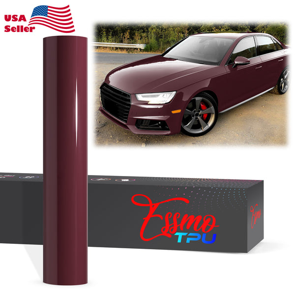 Gloss Burgundy Dry Apply PPF TPU Paint Protection Film
