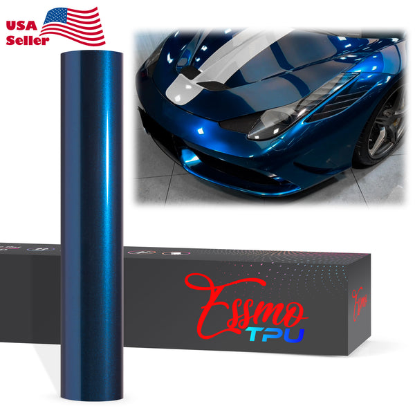 Gloss Metallic Shadow Blue Dry Apply PPF TPU Paint Protection Film