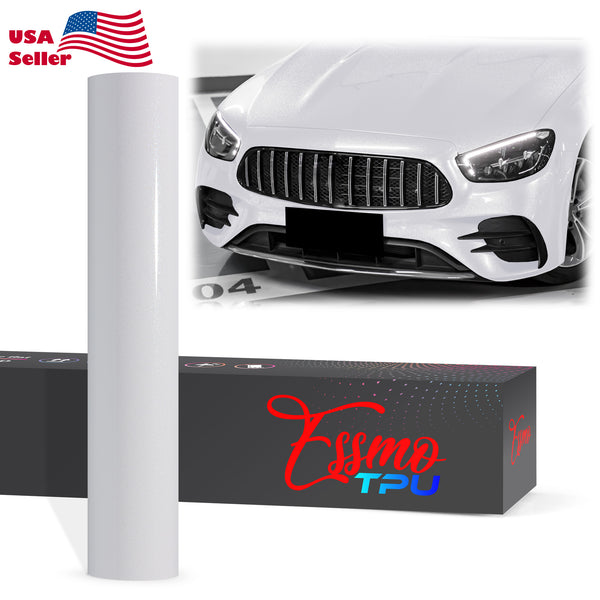 Gloss Metallic Sparkle White Dry Apply PPF TPU Paint Protection Film