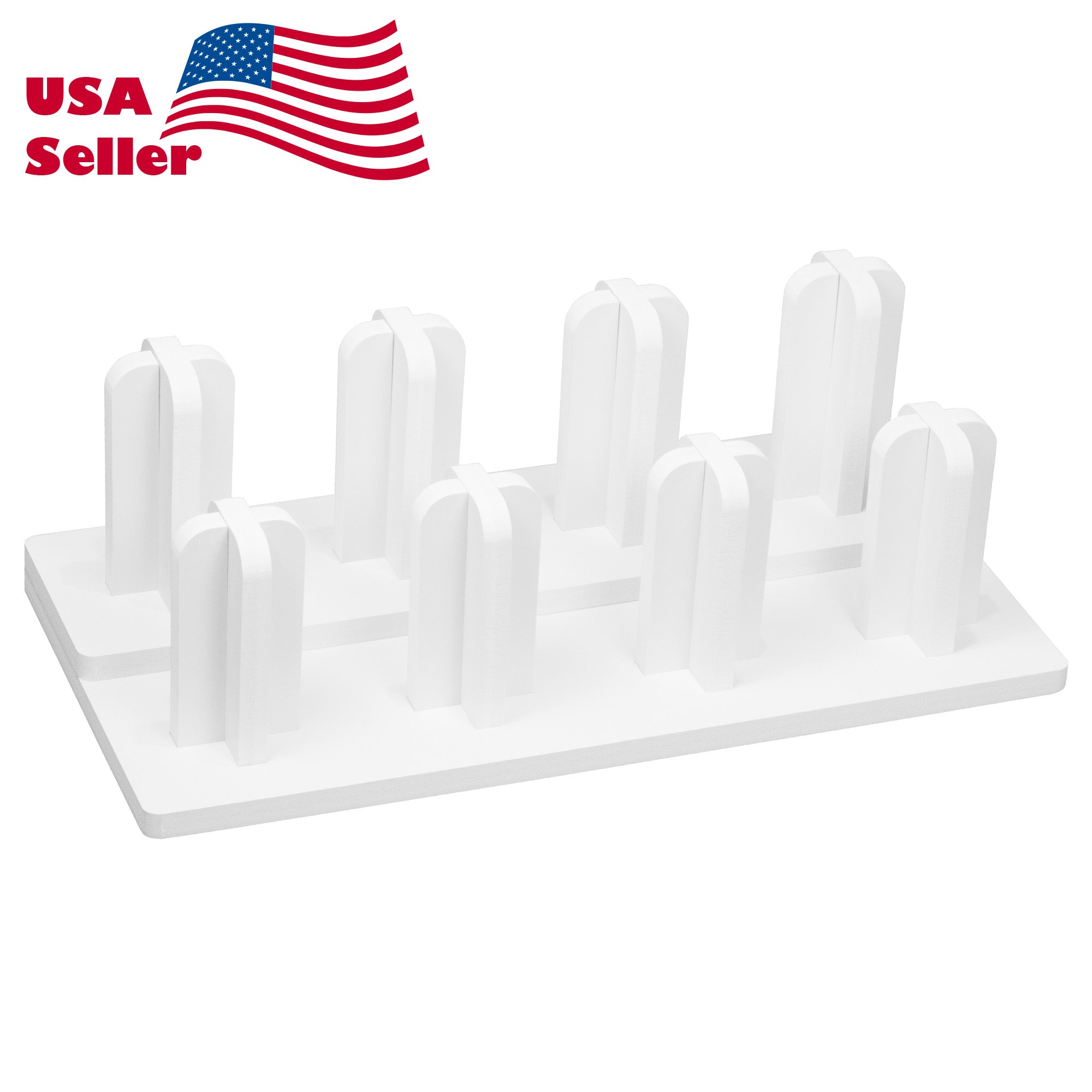 Vinyl Stand PVC White Rolling Floor Rack