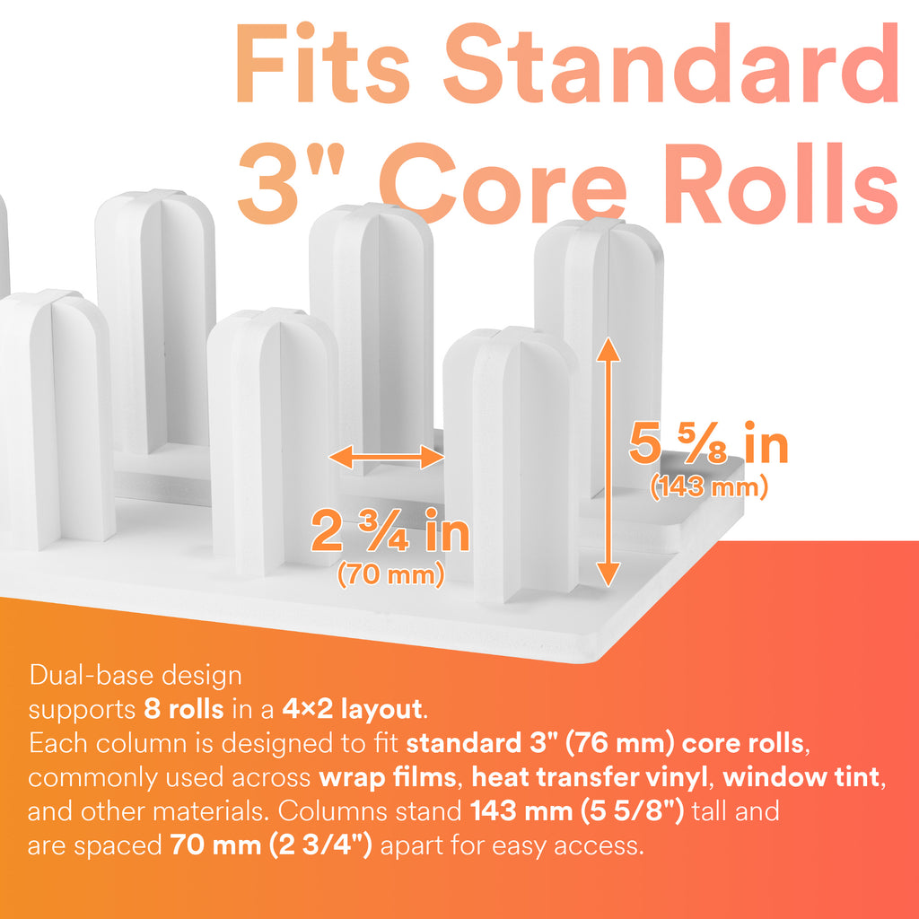Standing Pvc Rack Vinyl Stand PVC White Rolling Floor Rack – EzAuto Wrap