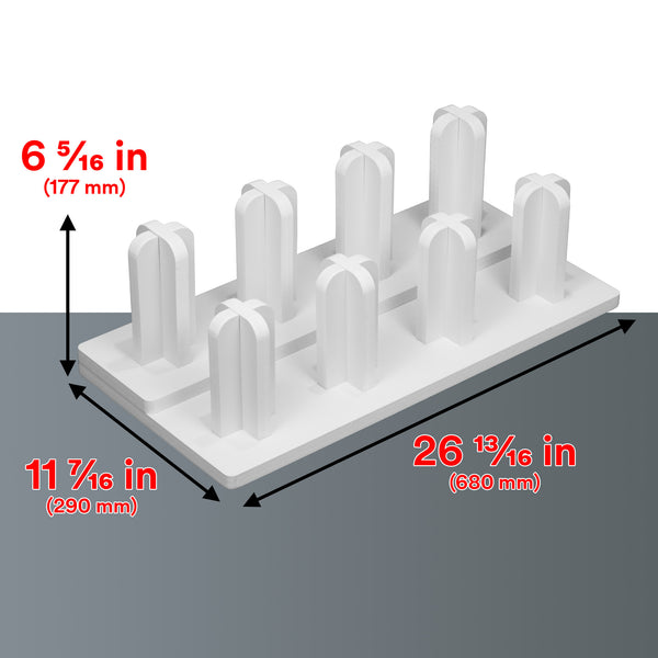 Vinyl Stand PVC White Rolling Floor Rack