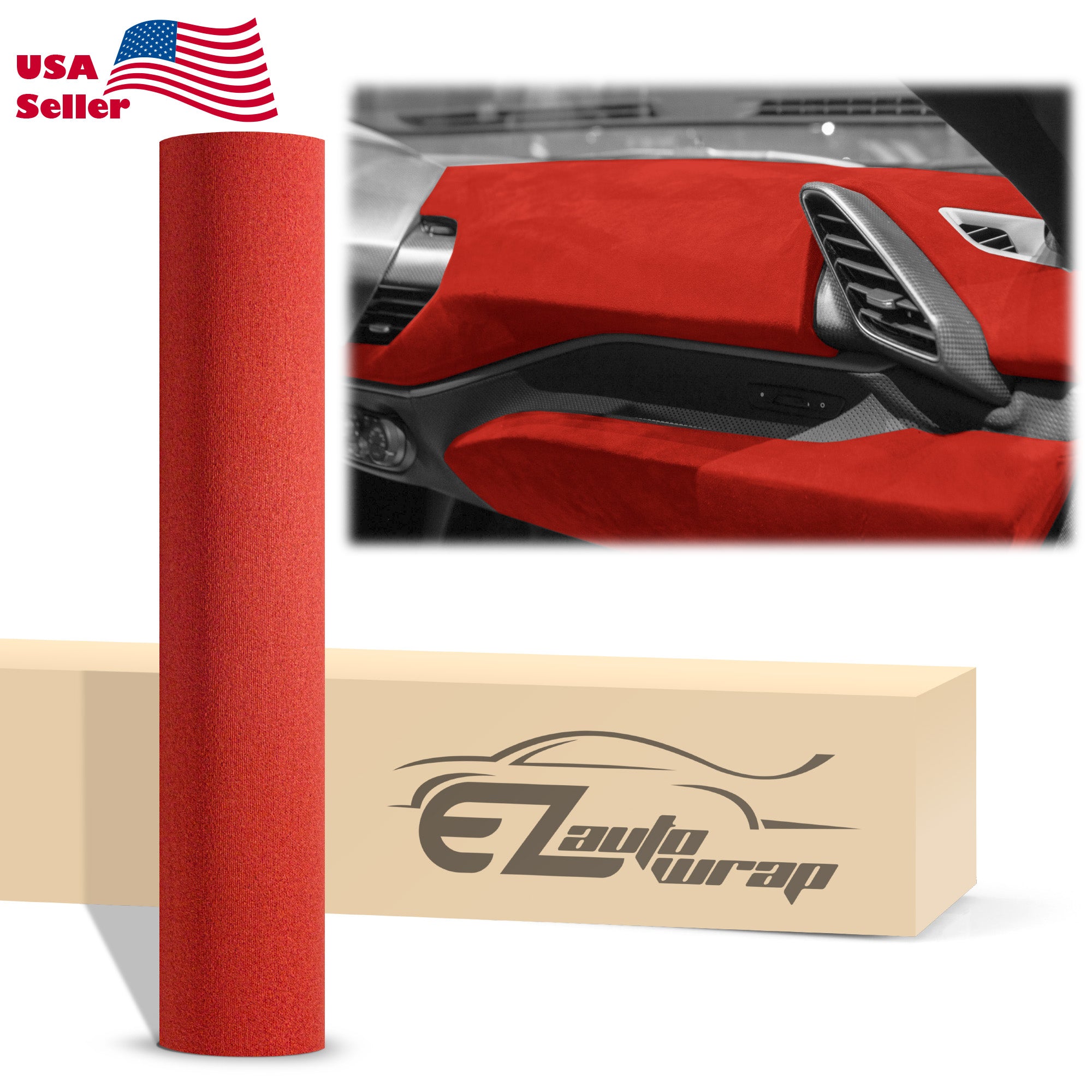 Velvet Stretchable Dark Red Vinyl Wrap