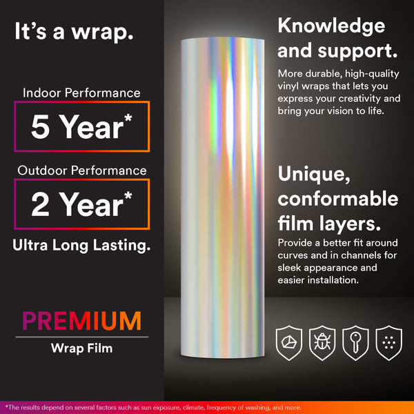 Craft Holographic Silver Vinyl Wrap