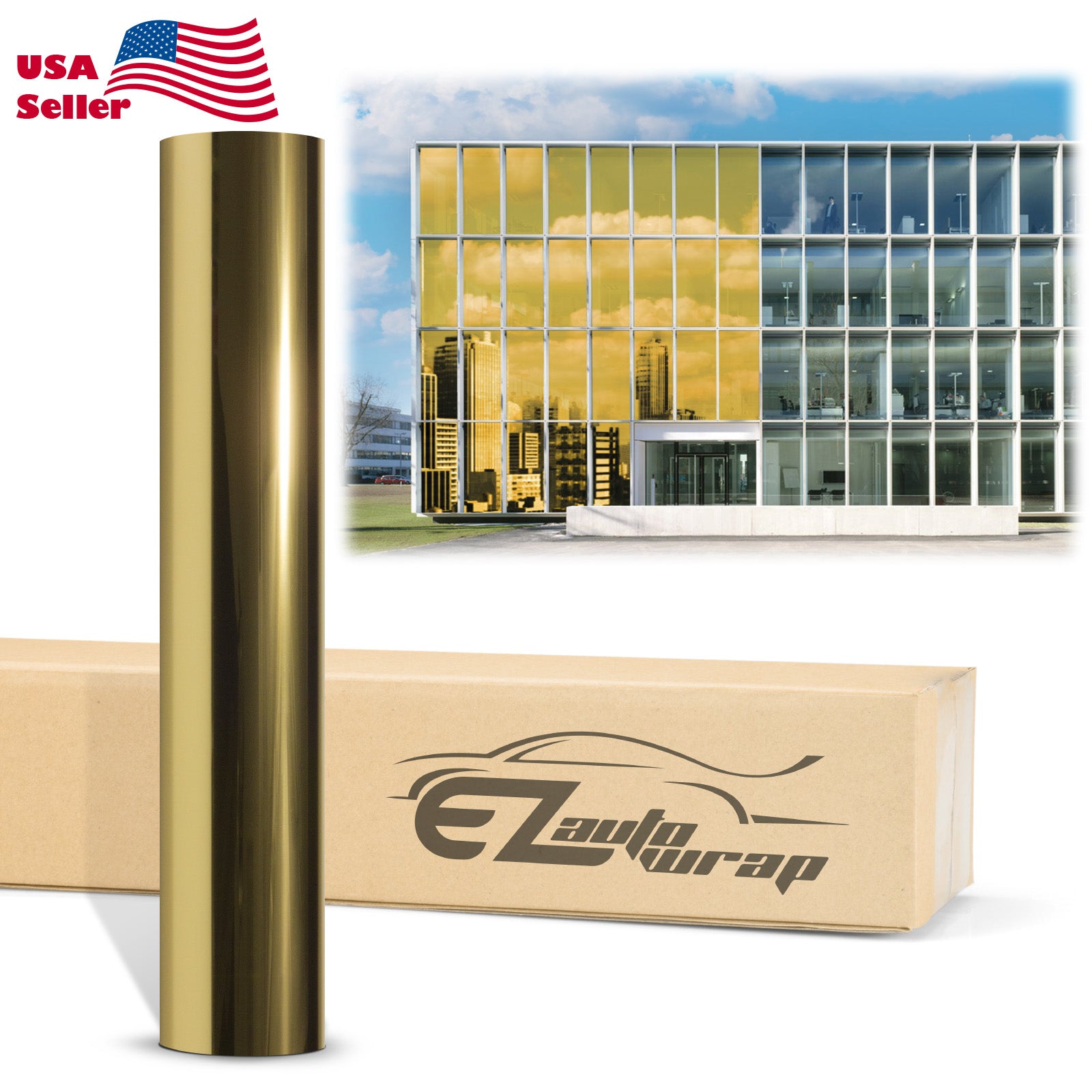 Chrome Window Film Gold Tint #09