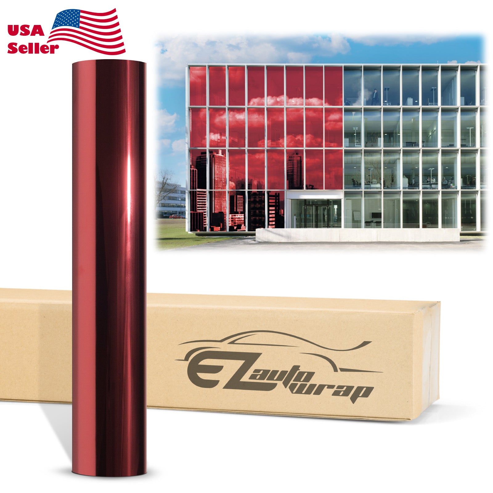 Chrome Window Film Red
