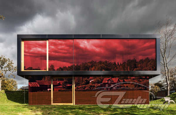 Chrome Window Film Red