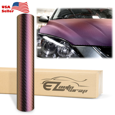 Chameleon Carbon Fiber Purple Gold Vinyl Wrap