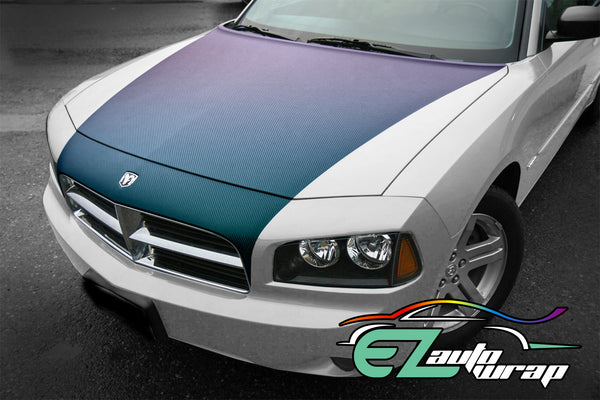 Chameleon Carbon Fiber Purple Teal Color Shift Vinyl Wrap