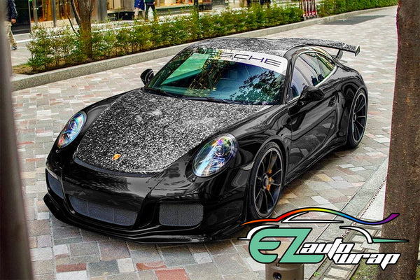 Forged Gloss Black Carbon Fiber Vinyl Wrap