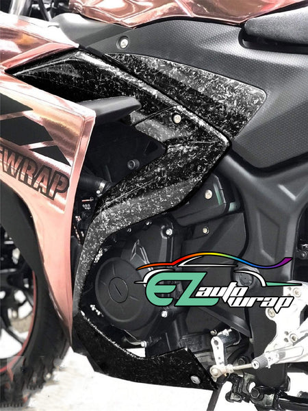 Forged Gloss Black Carbon Fiber Vinyl Wrap