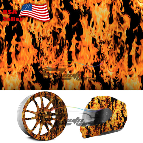 19"x38" Hydrographic Film Fire Flame #15