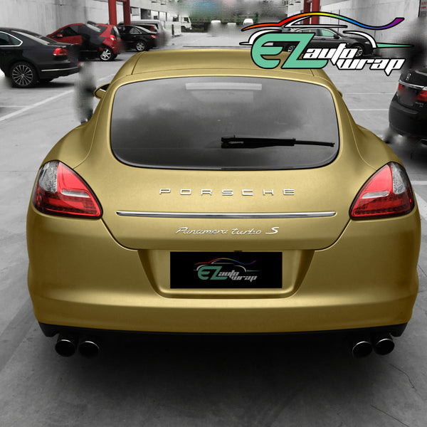 Brushed Aluminum Gold Vinyl Wrap