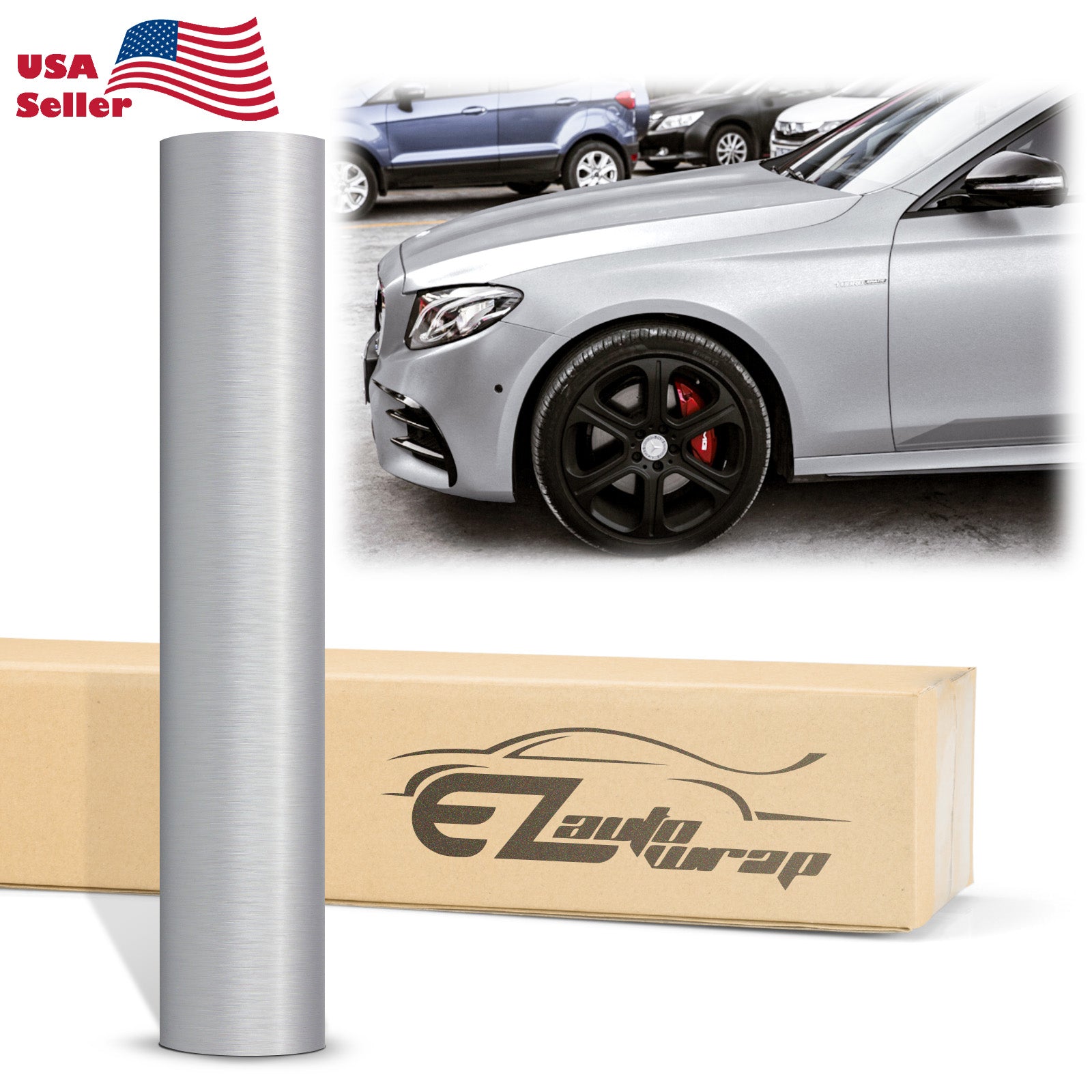 Brushed Aluminum Silver Vinyl Wrap