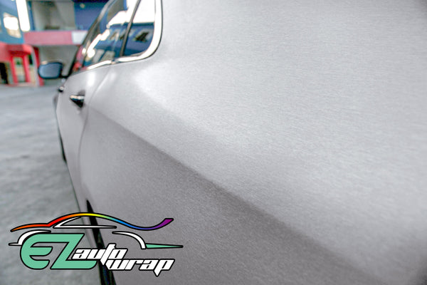 Brushed Aluminum Silver Vinyl Wrap