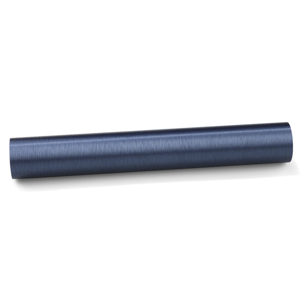 Brushed Aluminum Navy Blue Vinyl Wrap