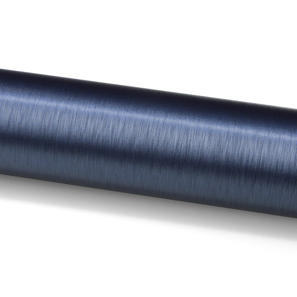 Brushed Aluminum Navy Blue Vinyl Wrap
