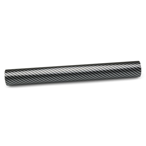 2D High Gloss Black Silver Carbon Fiber Textured Vinyl Wrap