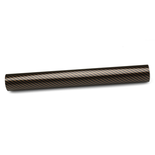 2D High Gloss Black Gold Carbon Fiber Textured Vinyl Wrap