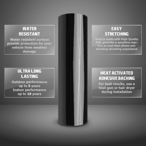 Genuine 3M Controltac Gloss Black Vinyl Wrap