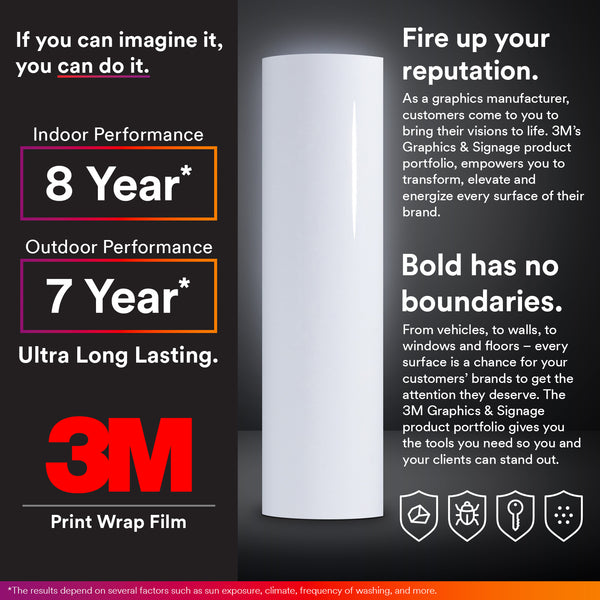 Genuine 3M Print Wrap Film White Vinyl Wrap
