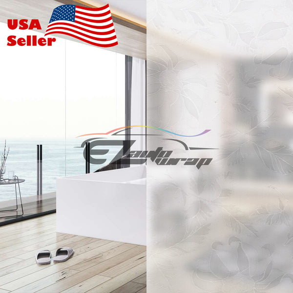 Frosted Flower Glass Window Film 4001