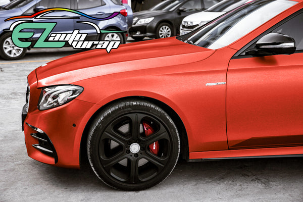 Brushed Aluminum Red Vinyl Wrap