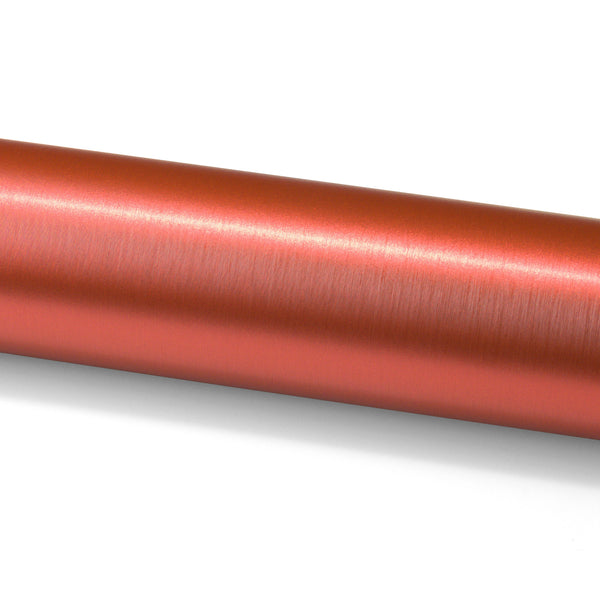 Brushed Aluminum Red Vinyl Wrap