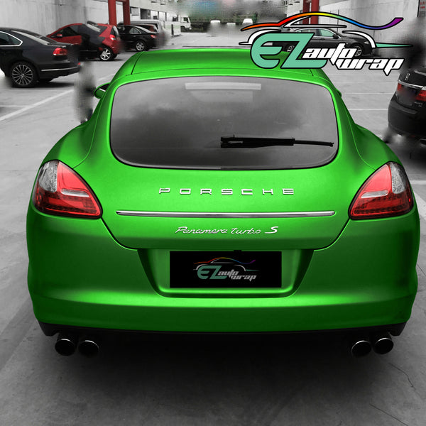 Brushed Aluminum Green Vinyl Wrap