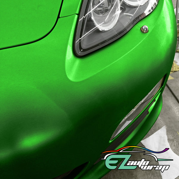 Brushed Aluminum Green Vinyl Wrap