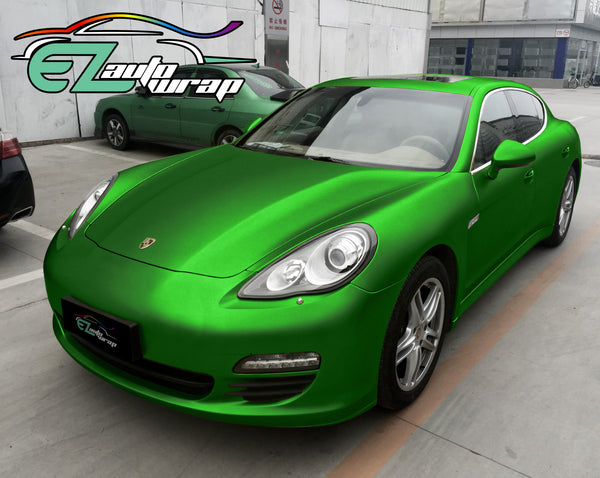 Brushed Aluminum Green Vinyl Wrap