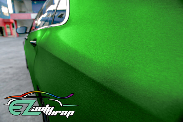 Brushed Aluminum Green Vinyl Wrap