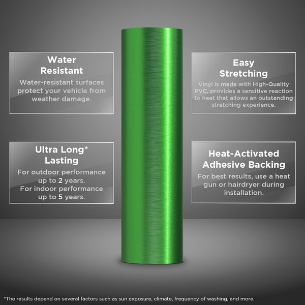 Brushed Aluminum Green Vinyl Wrap