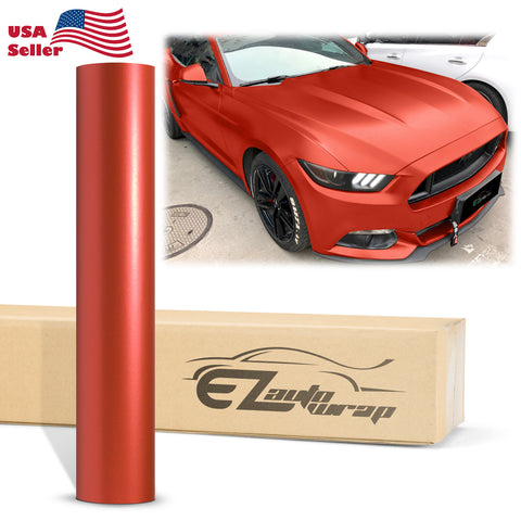 Satin Chrome Red Vinyl