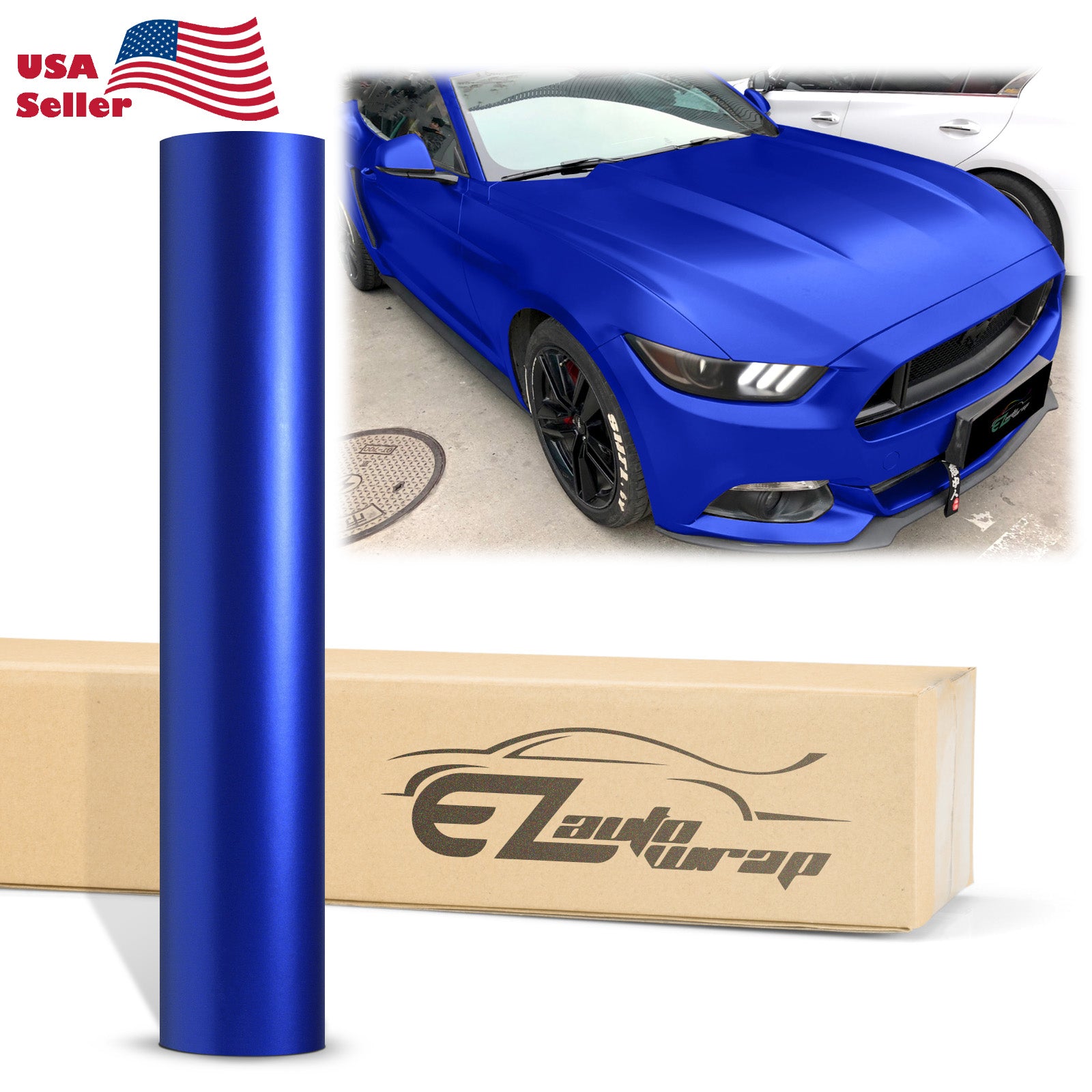 Satin Chrome Dark Blue Vinyl
