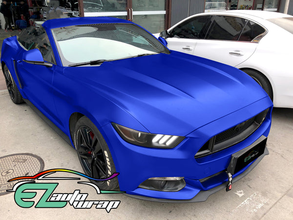 Satin Chrome Dark Blue Vinyl