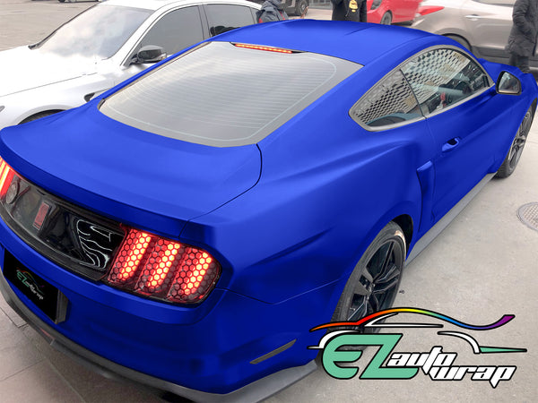 Satin Chrome Dark Blue Vinyl