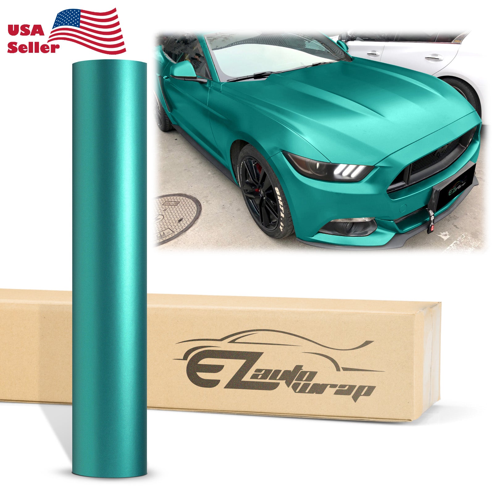 Satin Chrome Teal Vinyl