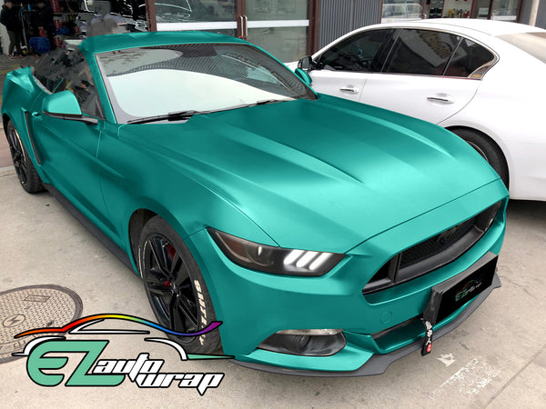 Satin Chrome Teal Vinyl