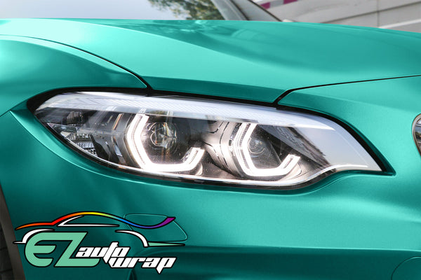 Satin Chrome Teal Vinyl