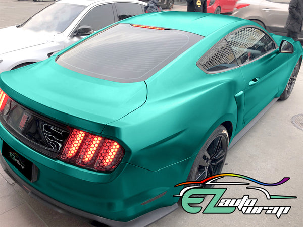 Satin Chrome Teal Vinyl