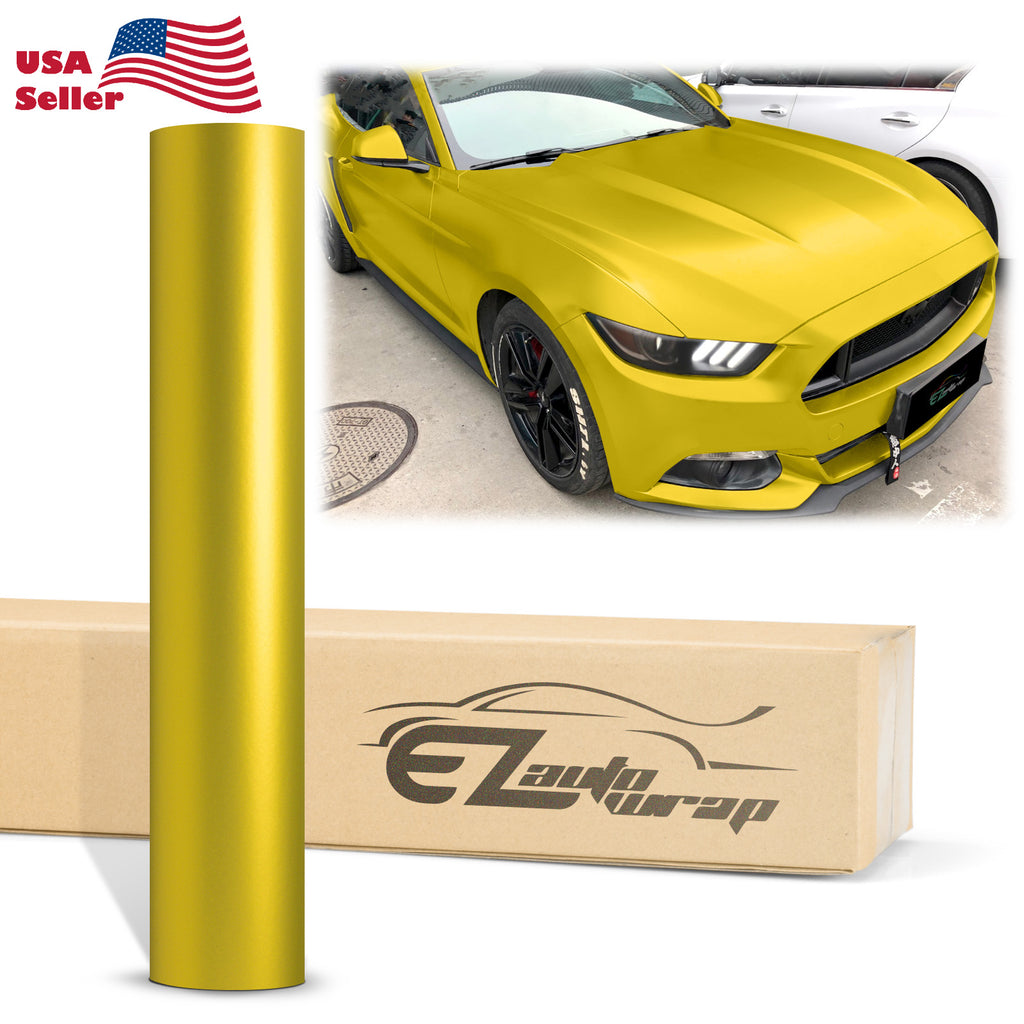 Satin Chrome Yellow Vinyl – EzAuto Wrap