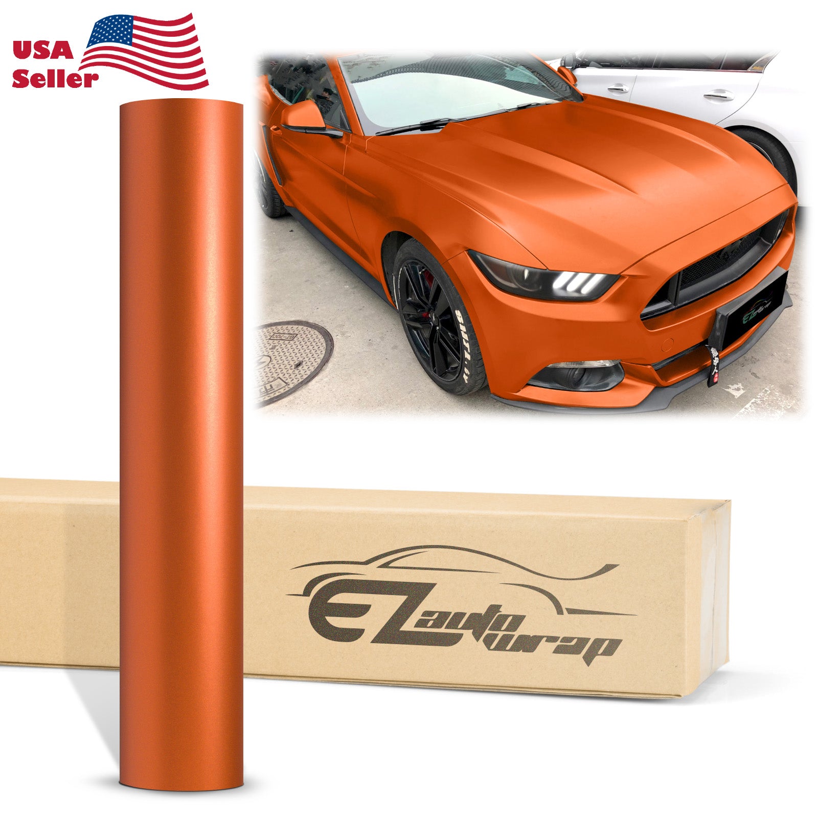 Satin Chrome Orange Vinyl