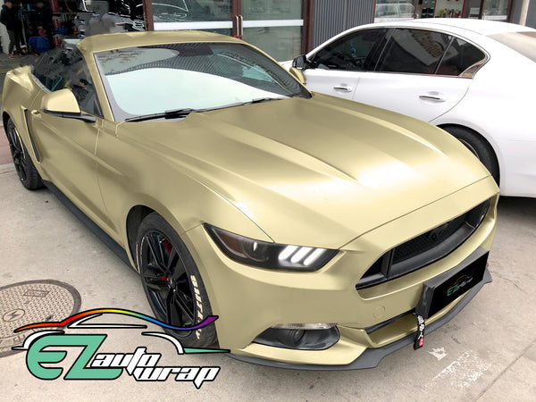 Satin Chrome Champagne Gold Vinyl