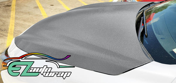 4D Carbon Fiber Textured Gray Semi Gloss VInyl Wrap