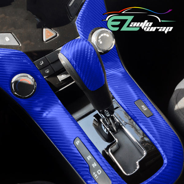 4D Carbon Fiber Textured Intense Blue Semi Gloss VInyl Wrap