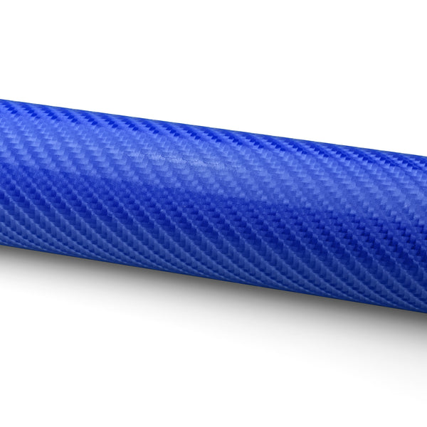 4D Carbon Fiber Textured Intense Blue Semi Gloss VInyl Wrap